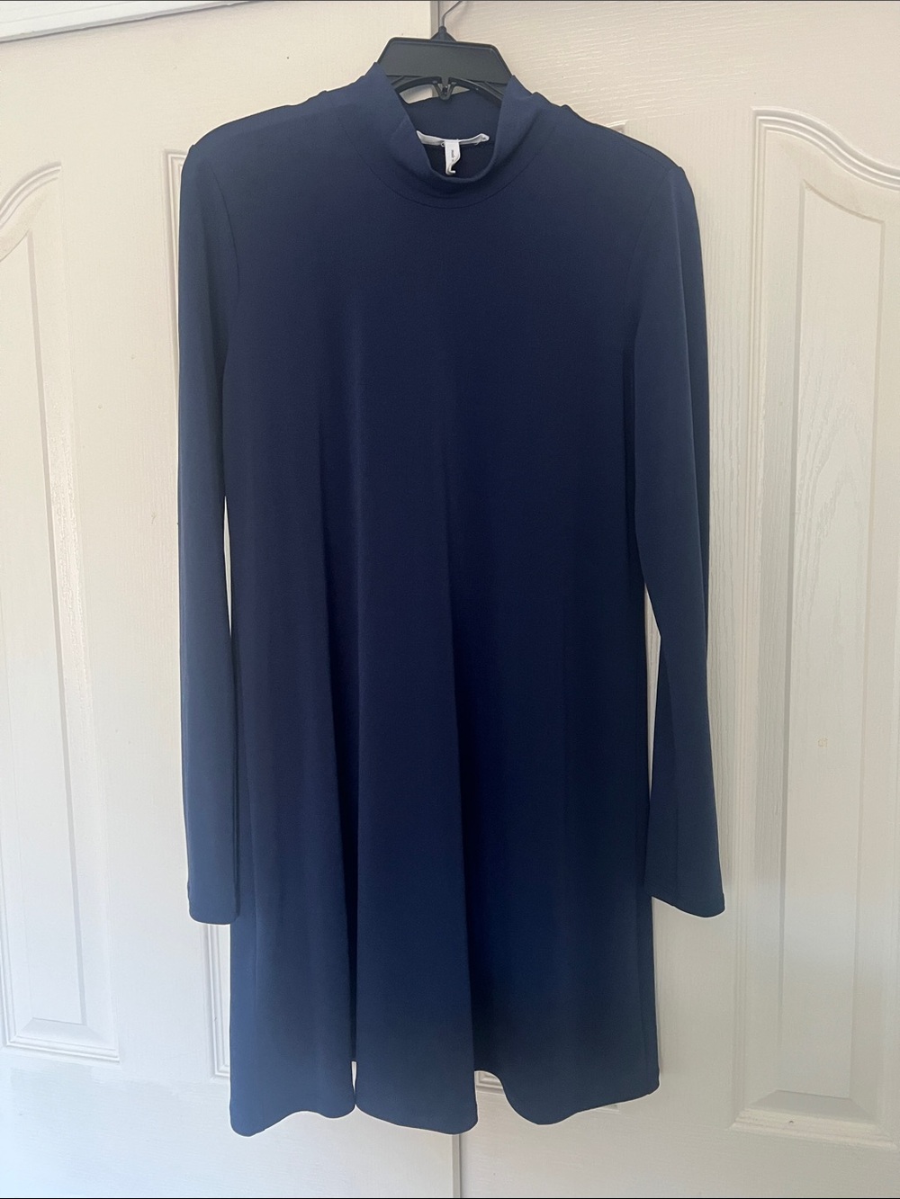 BCBGeneration Navy Long-Sleeve Mock Neck Dress